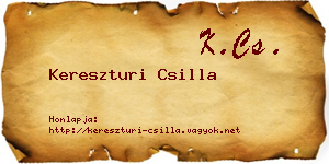 Kereszturi Csilla névjegykártya